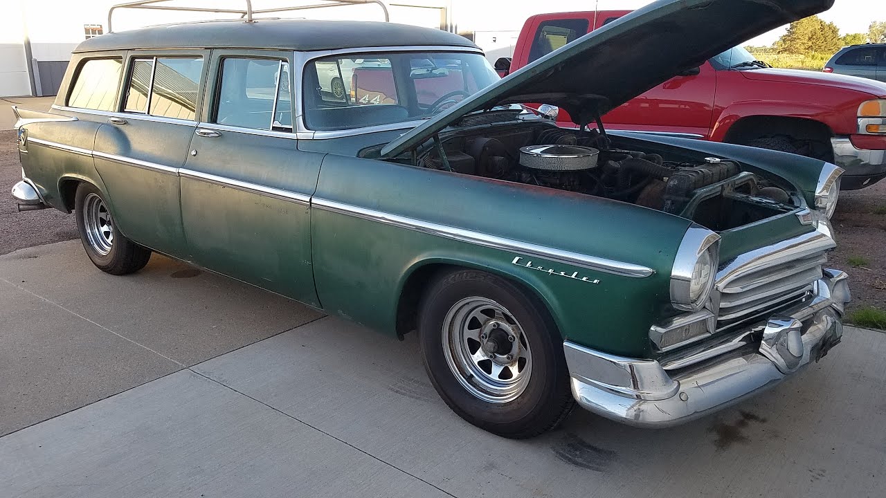 56 Chrysler Windsor Wagon with 354 HEMI - Ran when parked. Vegas to Sioux Falls adventure Part 1