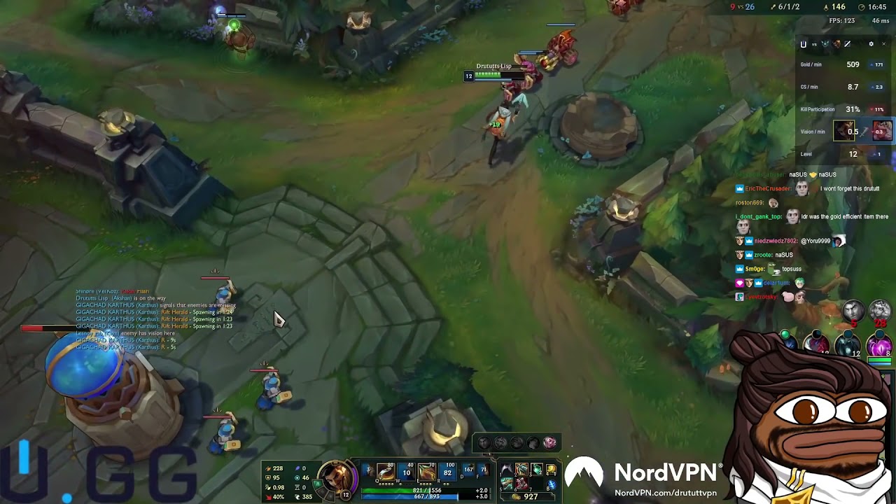 Drututt 360 no scope with akshan E around tower