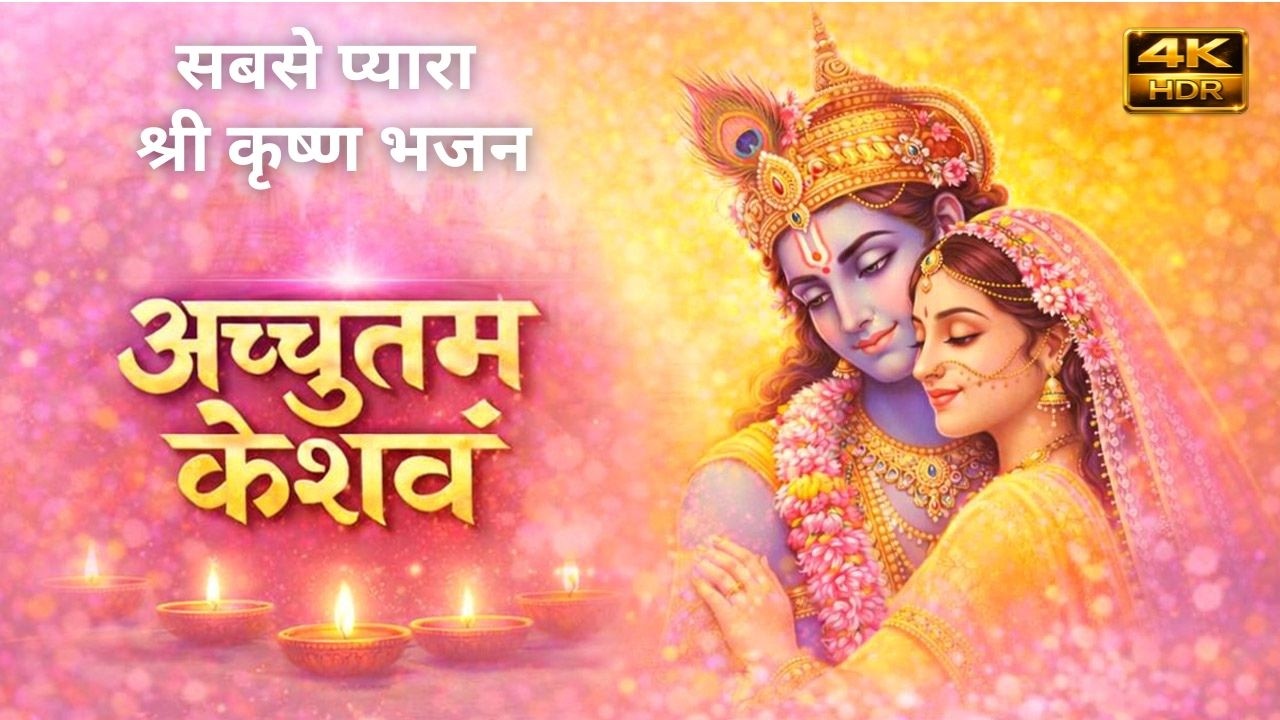 अच्युतम केशवम् कृष्ण भजन | Achyutam Keshavam Krishna Bhajan | Peaceful Krishna Bhajan