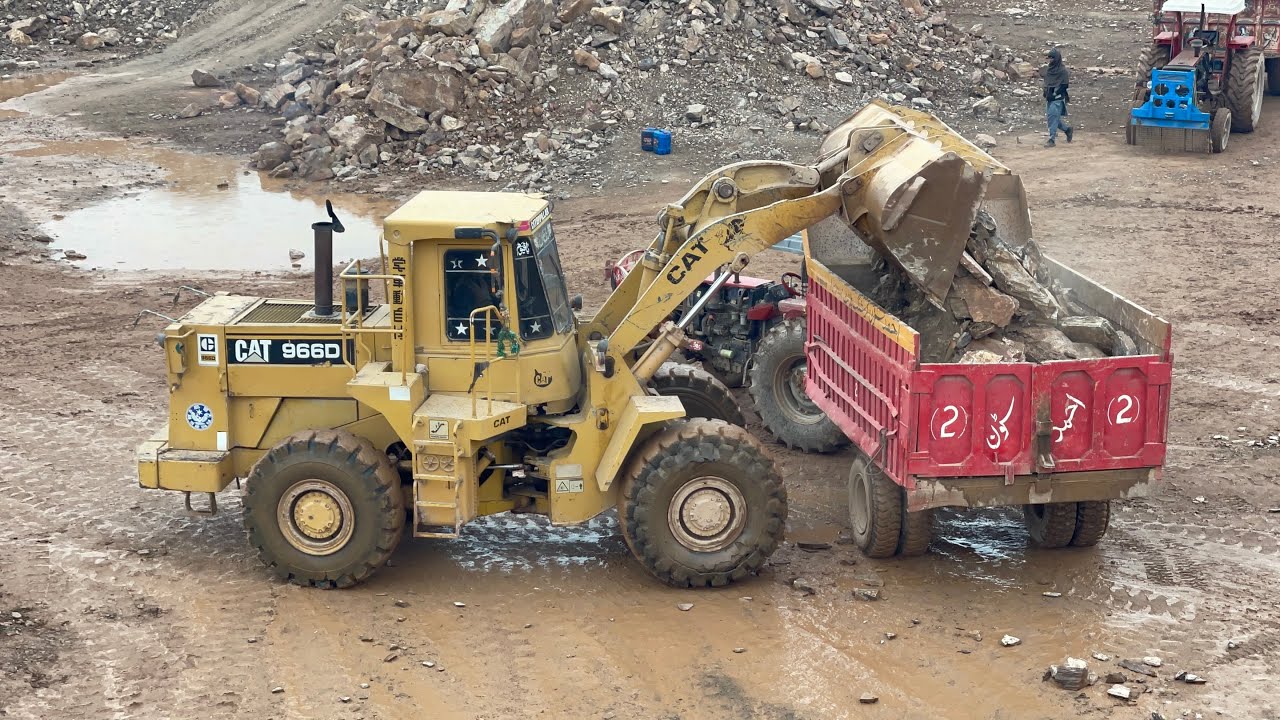 Caterpillar Loader in Action! Massive Rock Loading at Mountain Site #catterpillar #loading 