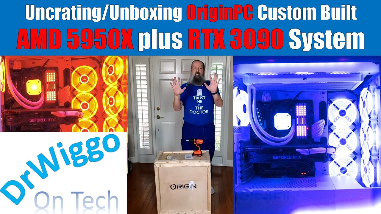 Uncrating/Unboxing OriginPC Custom Built AMD Ryzen 9 5950X plus NVIDIA GEForce RTX 3090 System