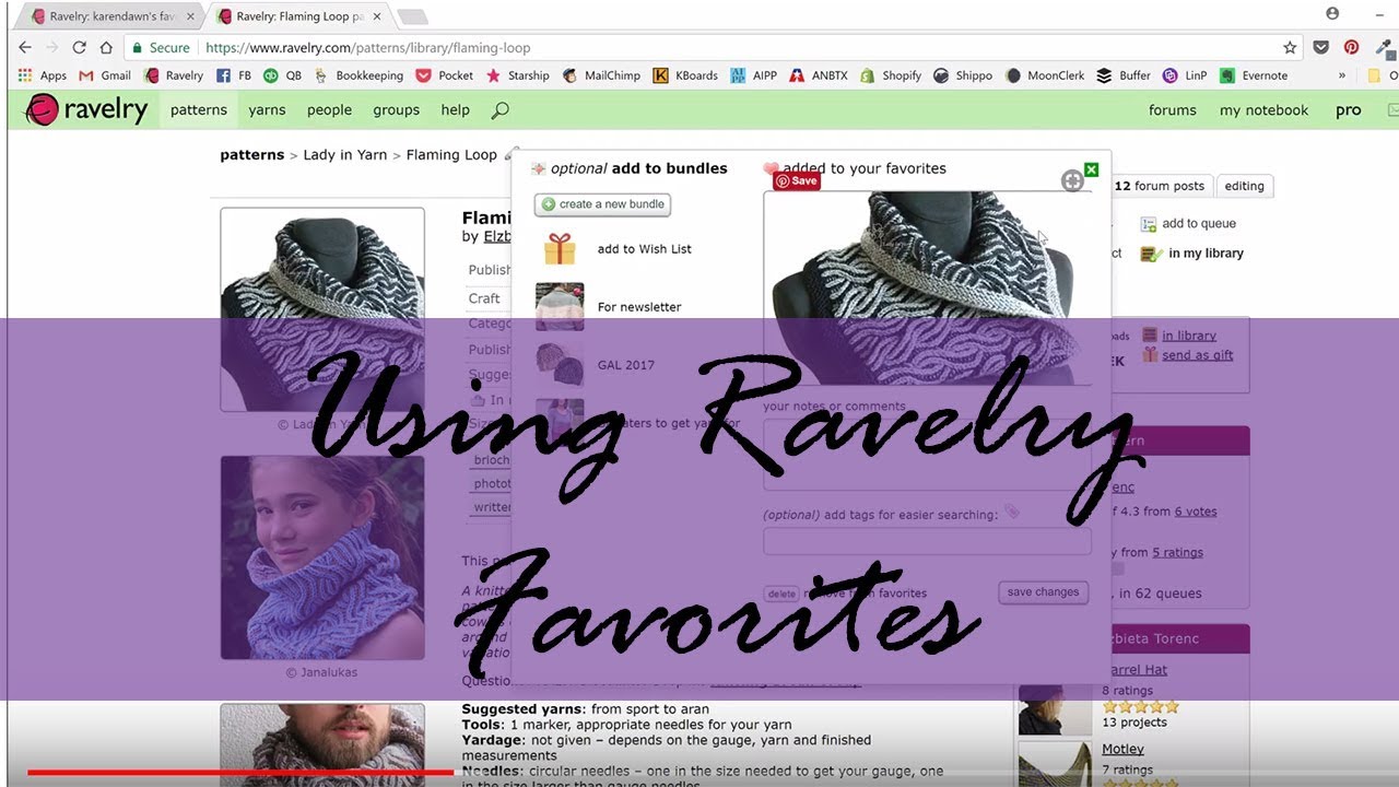 How to Use Ravelry Favorites