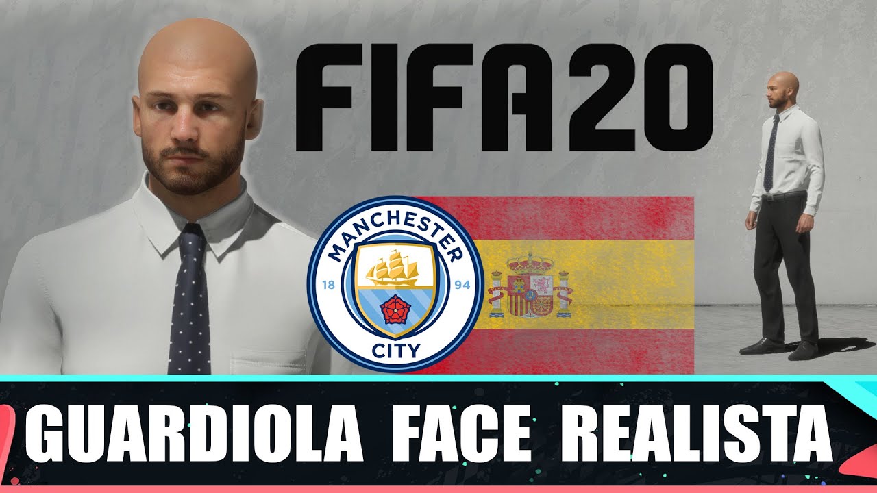 FIFA 20 - PEP GUARDIOLA - MANCHESTER CITY / FACE REALISTA / LOOK ALIKE / HOW TO MAKE / PROCLUBS