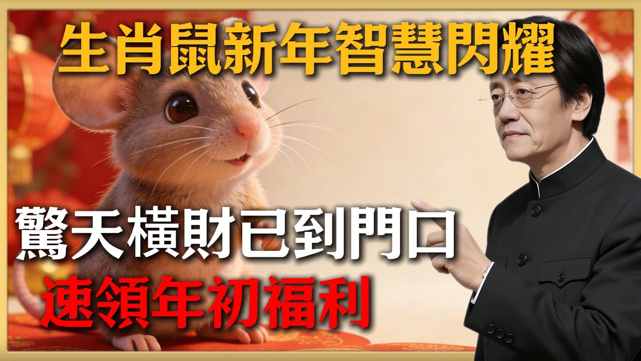 生肖鼠新年智慧閃耀！天賜驚天動地的喜事上門，不抓住這筆橫財，天機白白溜走！年初福利，別猶豫！#倪海廈 #命理 #生肖 #運勢