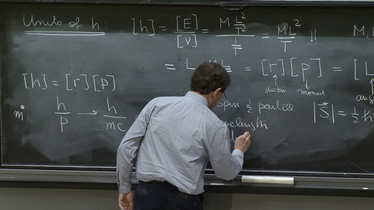 Units of h and Compton wavelength of particles