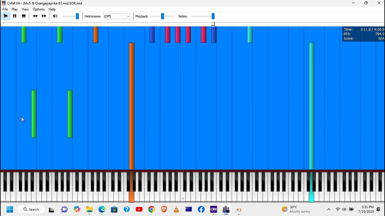 [Black MIDI] Cvfaf V4 but on Sor version on PFA (Piano From Above)