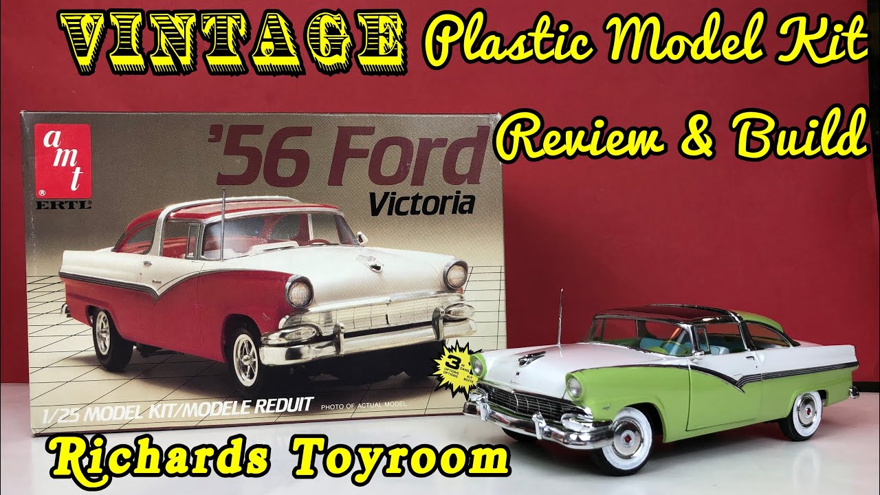 VINTAGE Plastic Model Kit Review & Build: 1956 Ford Fairlane Crown Victoria Skyliner