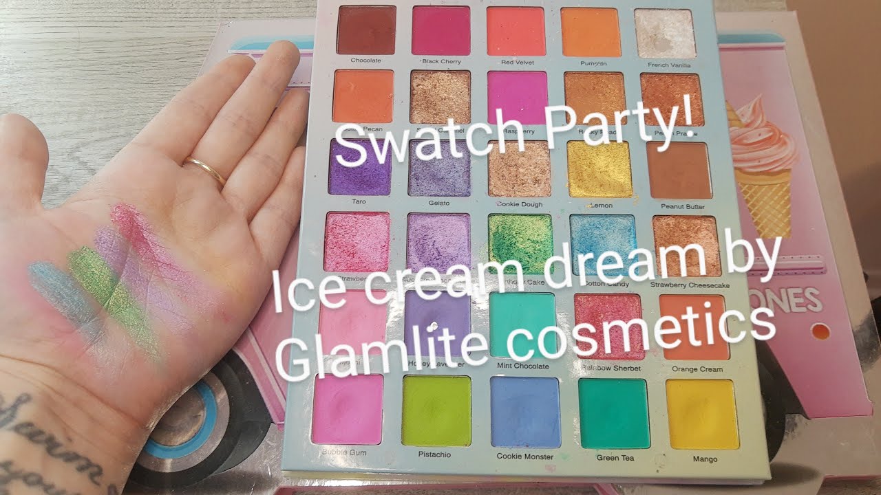 Swatch Party! Ice cream dream by Glamlite Cosmetics! ✨🍦