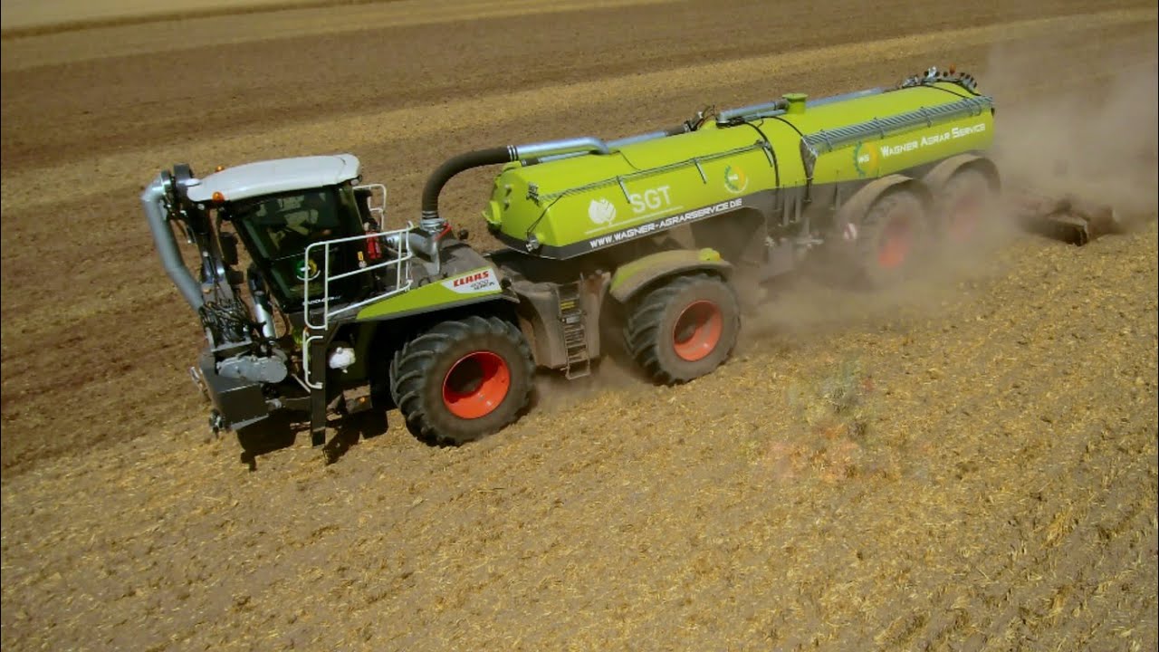 NEU! Claas Xerion 4000 Saddle Trac mit SGT G&uuml;lleauflieger | Wagner Agrar Service