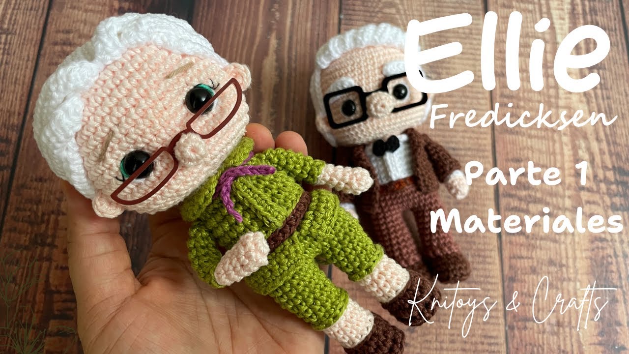 La pareja mas tierna de amigurumis 🥰 ELLIE FREDICKSEN UP - Parte 1 Materiales - patrón de anteojos