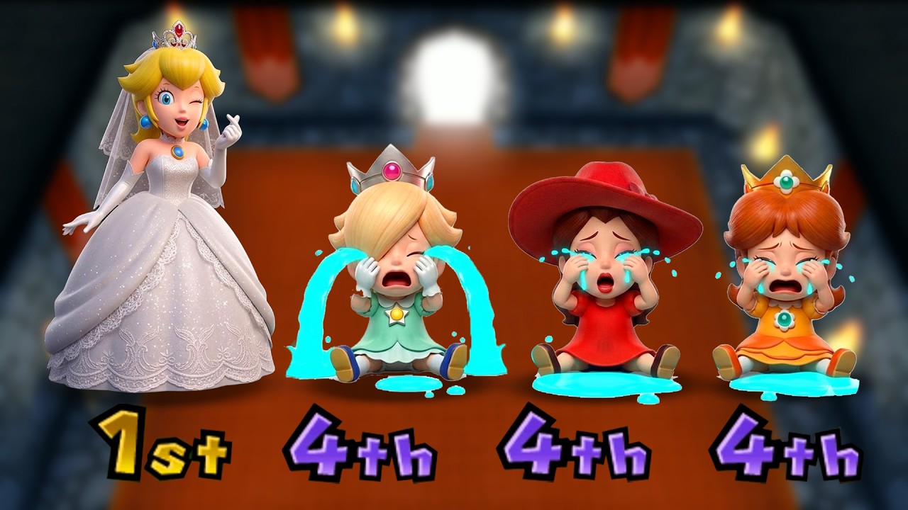 【マリオパーティ9】 爆笑ミニゲーム対決！ピーチ VS デイジー VS ロゼッタ VS ポリーン