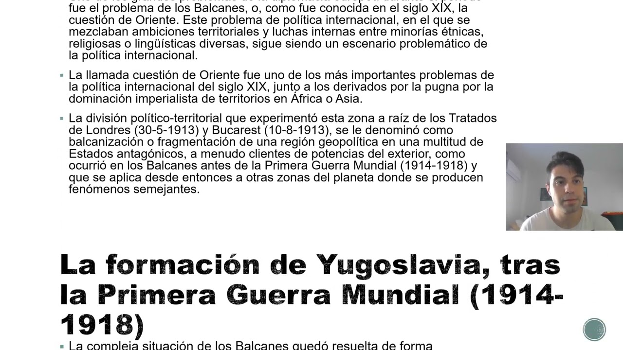 El problema en la zona de los Balcanes.