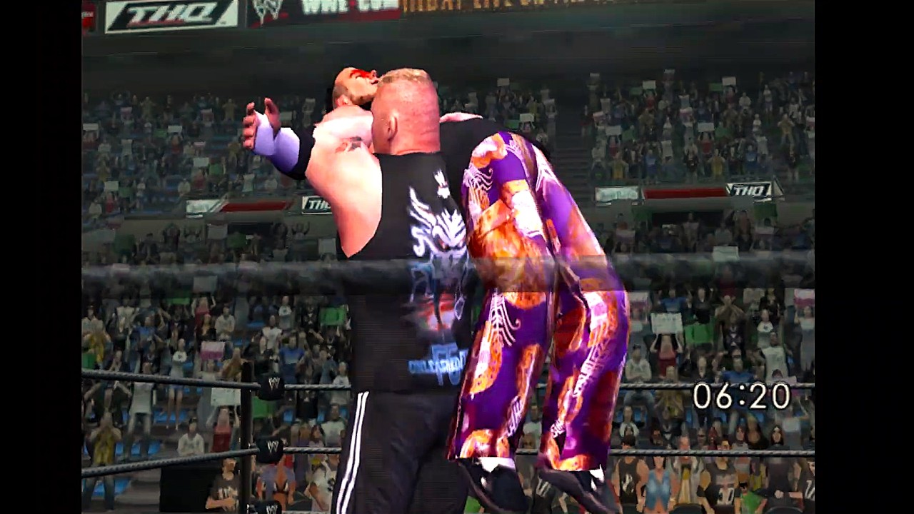 WWE SmackDown! Here Comes the Pain Matt Hardy vs Brock Lesnar and Kurt Angle manager  (SmackDown!)