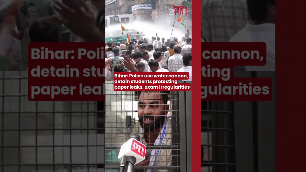 Bihar: Police use water cannon, detain students protesting paper leaks, exam irregularities