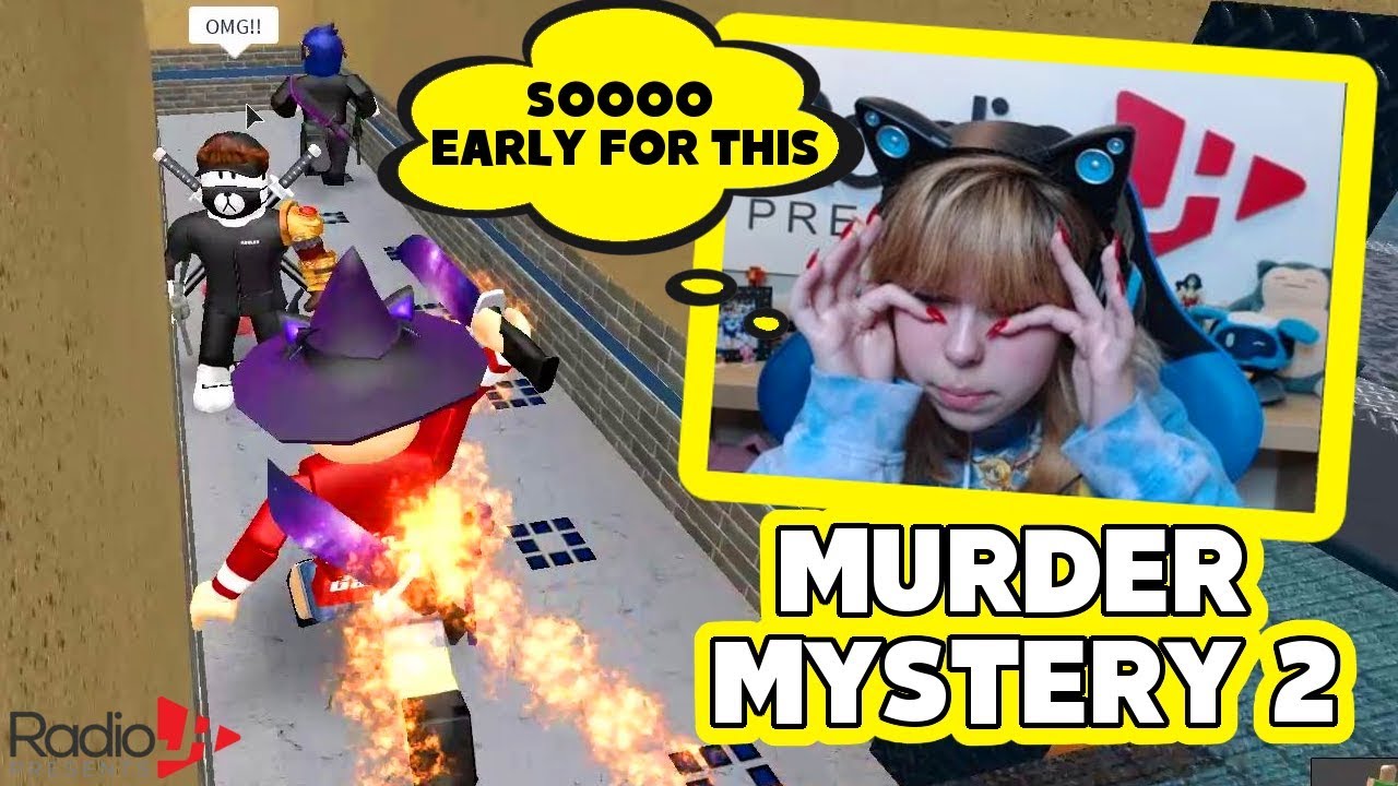 Playing MURDER MYSTERY 2 At 6am - Roblox RadioJH Games