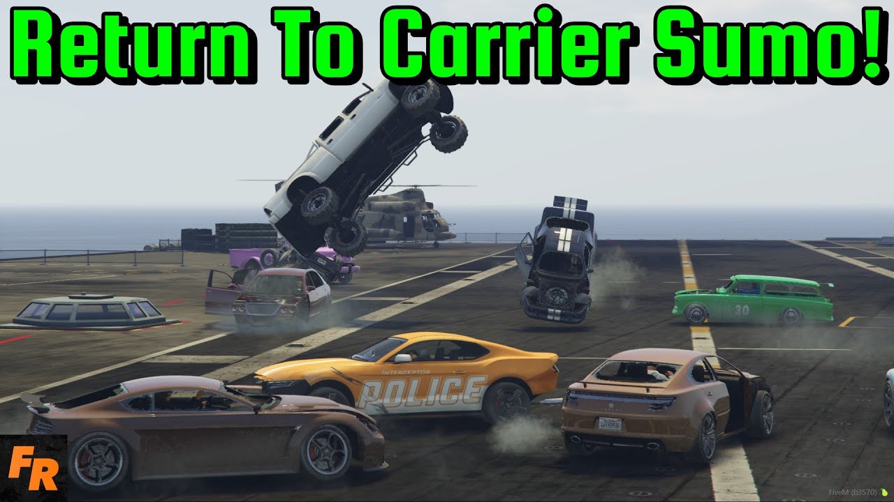 Vehicle Sumo On An Aircraft Carrier! - Gta 5 Challenge