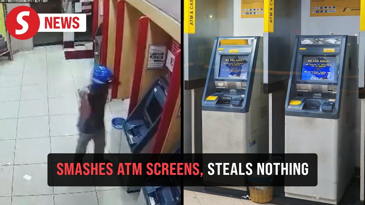 Vandal smashes ATM screens, causing RM60k in damage
