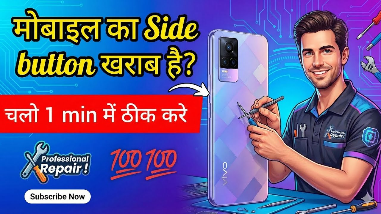 मोबाइल का Side Button ख़राब है? | How to Fix Mobile Power/Volume Button at Home #mobile #smartphone 