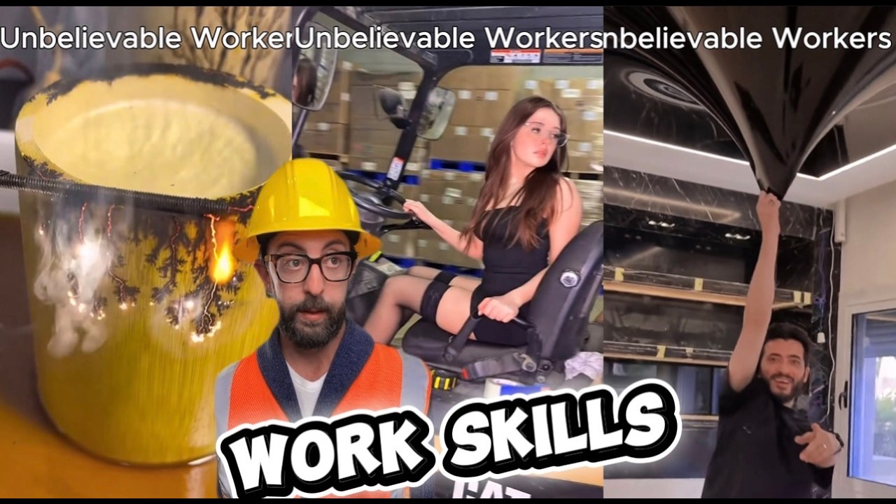 Unbelievable workers . Work Skills #construction #unbelievable #works #smart #skills