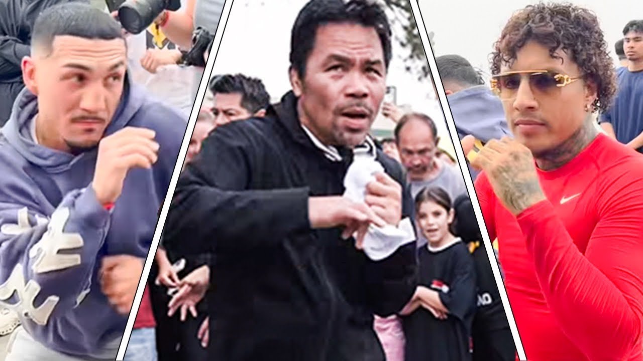 Manny Pacquiao FULL WORKOUT with Teofimo Lopez, The Vargas Dynasty, & Cris Cyborg &bull; NO JOKE ROUTINE