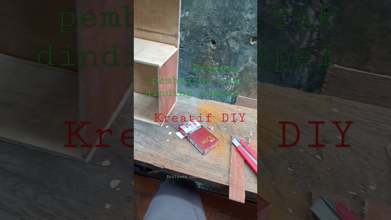 pembuatan rak dinding minimalis dari triplek bekas ||kreatif DIY