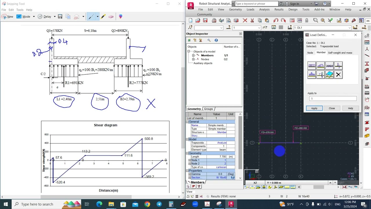 structure analysis of combined footing