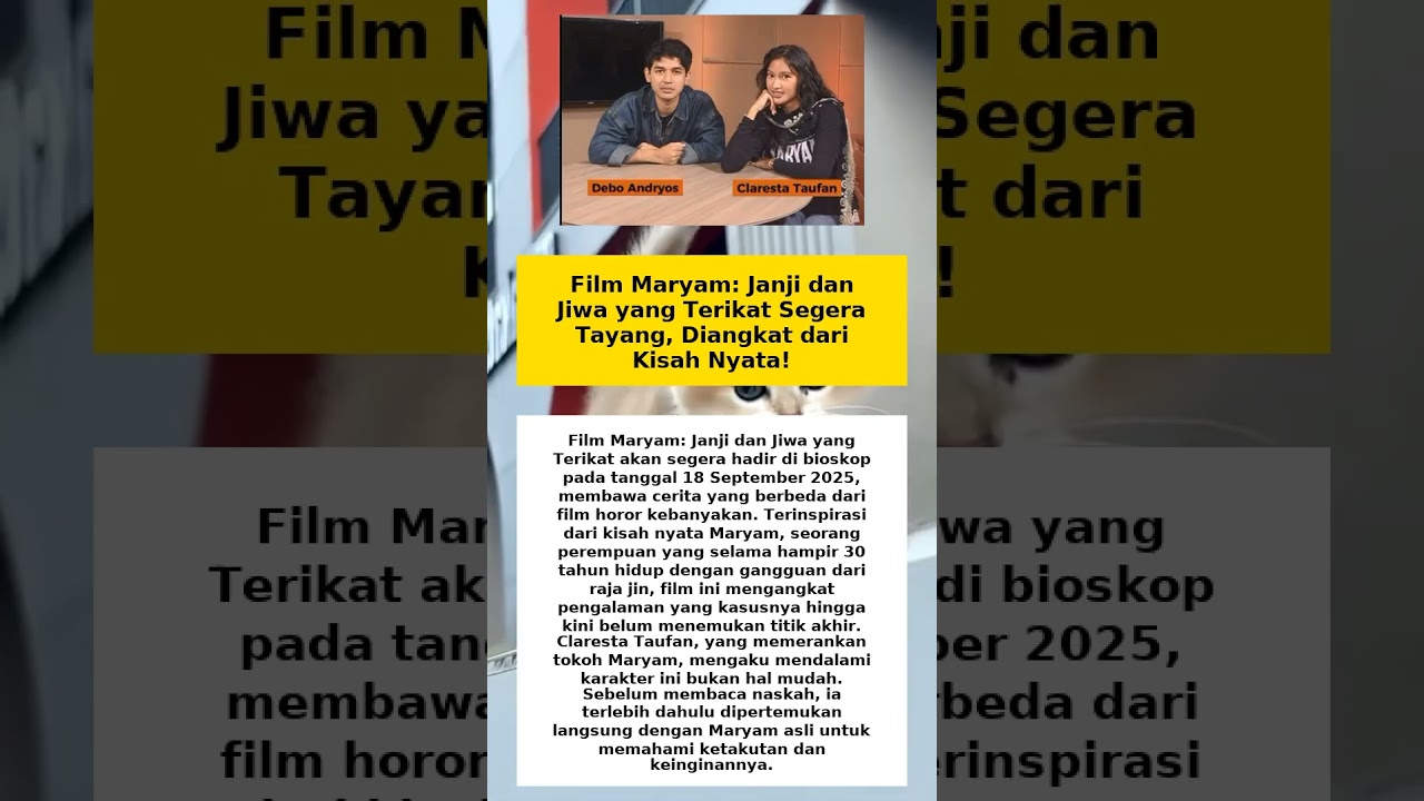 Film Maryam Janji dan Jiwa yang Terikat Segera Tayang Diangkat dari Kisah Nyata