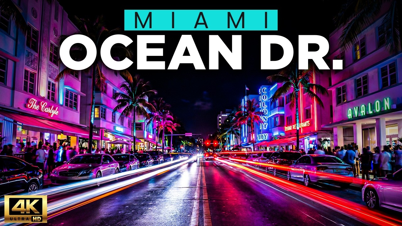 MIAMI Ocean Drive Miami Night Walk 4K 🌙 | South Beach Nightlife, Neon Lights & Vibes #miami #beach