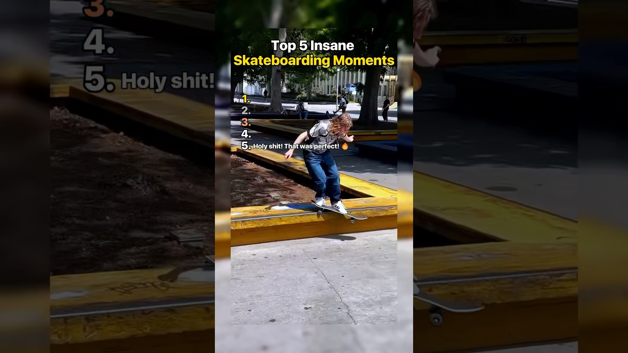 Top 5 Insane Skateboarding Moments 🛹 #tiktok #best #skateboarding