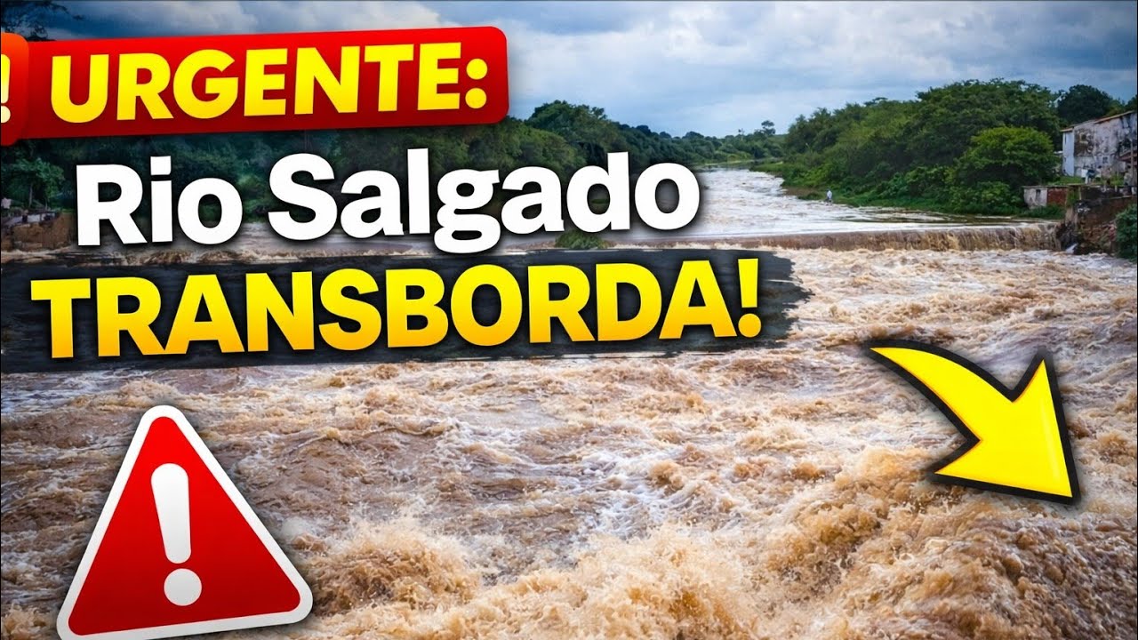 🌨URGENTE: Rio Salgado registra grande enchente e chama atenção da população 🌊
