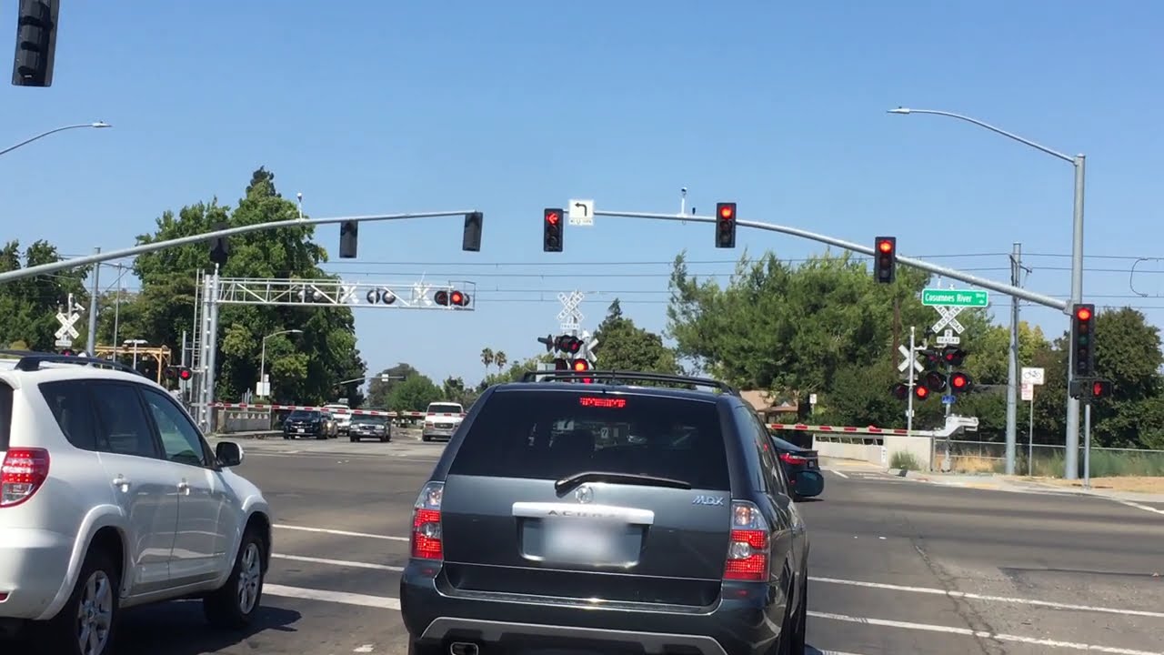 SACRT 213 Blue Line East, Center Parkway Railroad Crossing Sacramento, CA