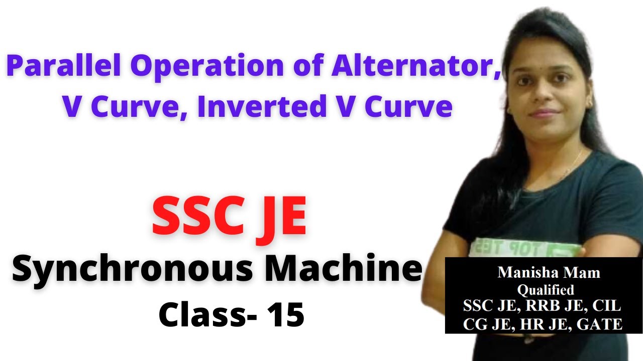 Parallel Operation of Alternator, V Curve, Inverted V Curve in Hindi, Synchronous Machine SSC JE- 15