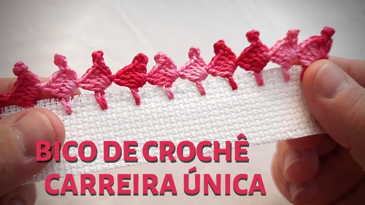 BICO DE CROCHÊ PARA FRALDAS - CARREIRA ÚNICA