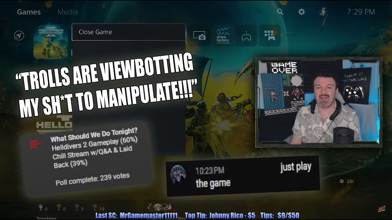 DSP Didn't Want to Work Today & Blames the Viewers for Screwing the Poll After They Voted for Gaming