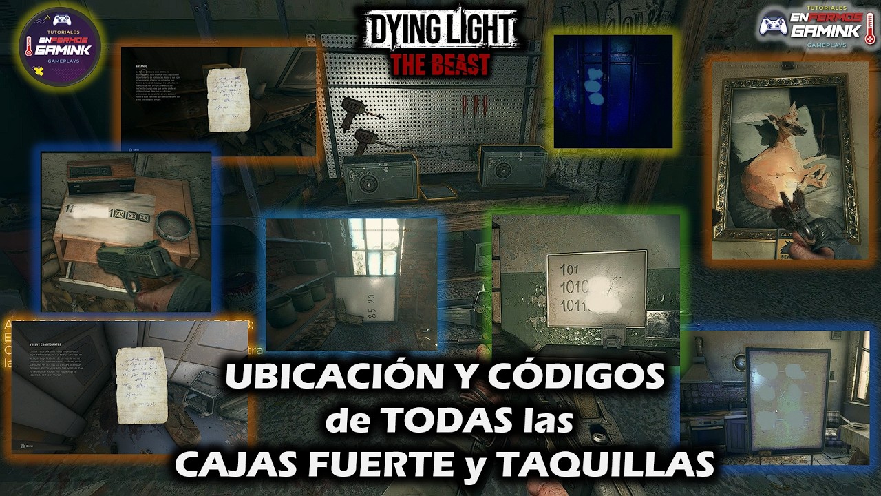 124. UBICACIÓN Y CÓDIGOS de TODAS las CAJAS FUERTE y TAQUILLAS Castor Woods 🧟 Dying Light: The Beast