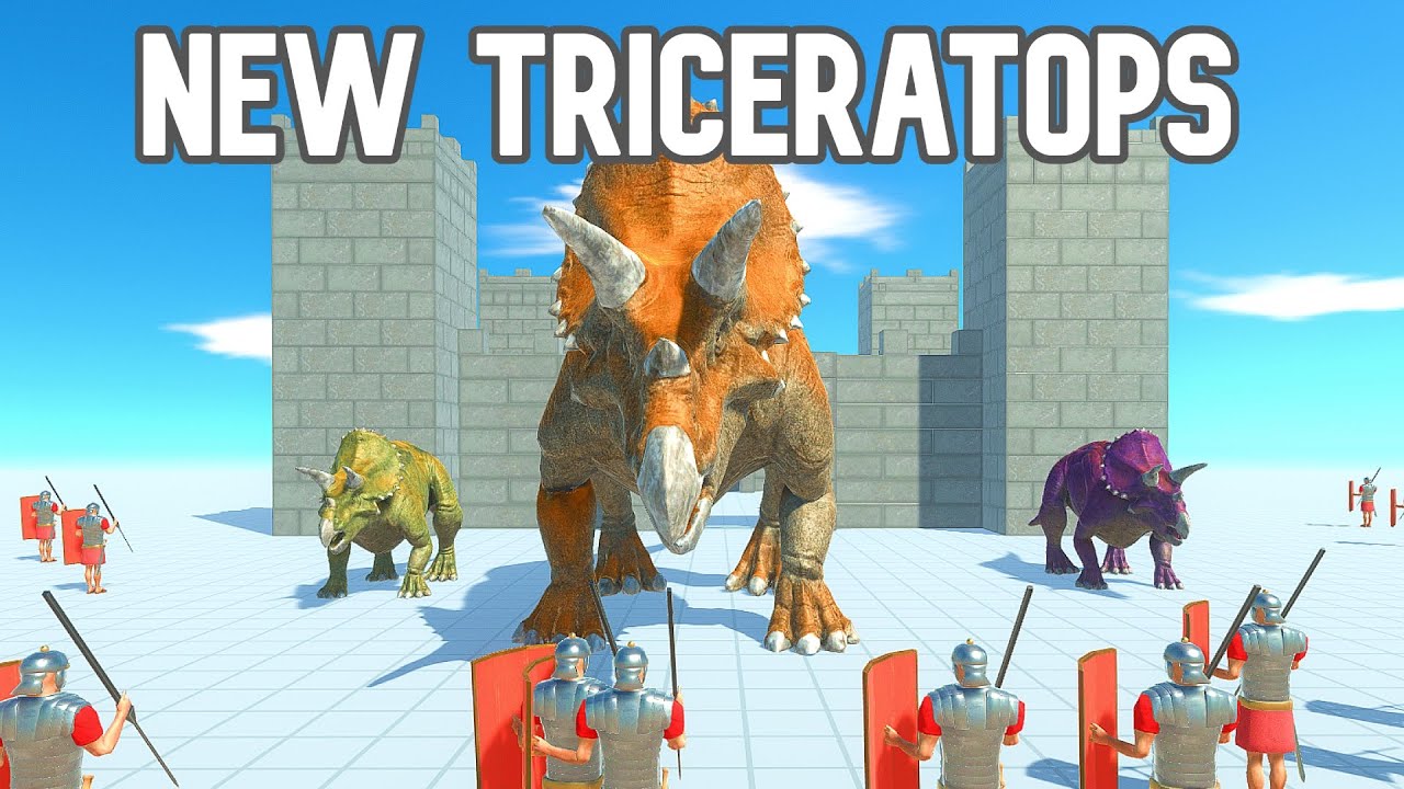 NEW TRICERATOPS defending CASTLE vs EVERY UNIT - animal revolt battle simulator Triceratops