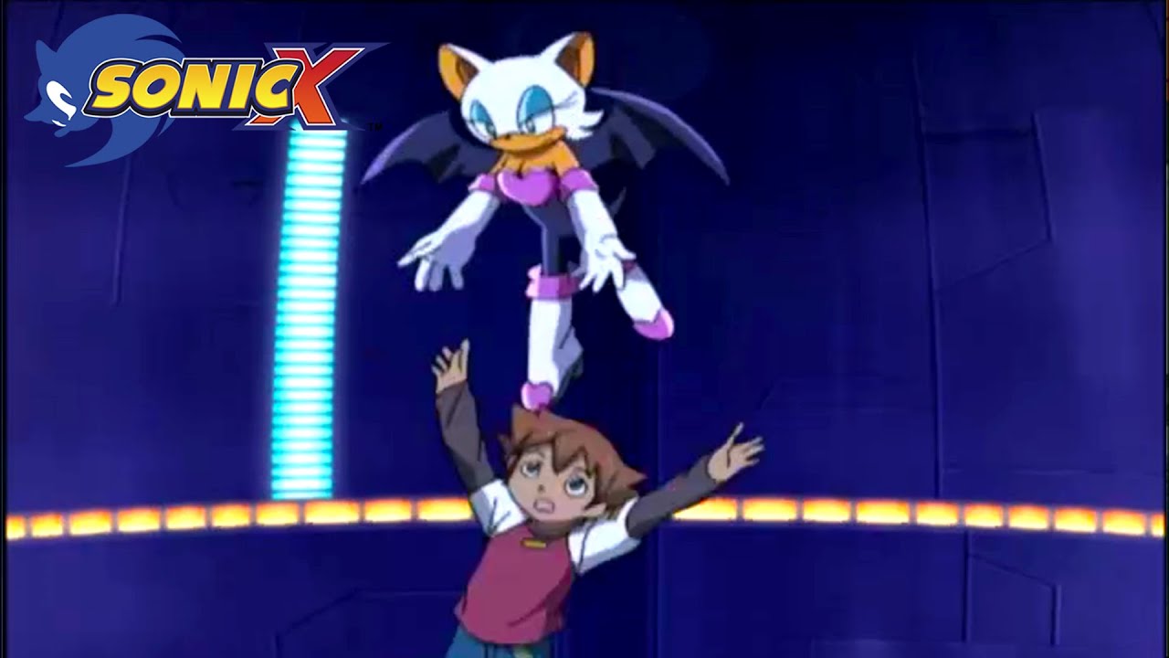 Sonic X | Rouge Saves Chris...and then Drops Him