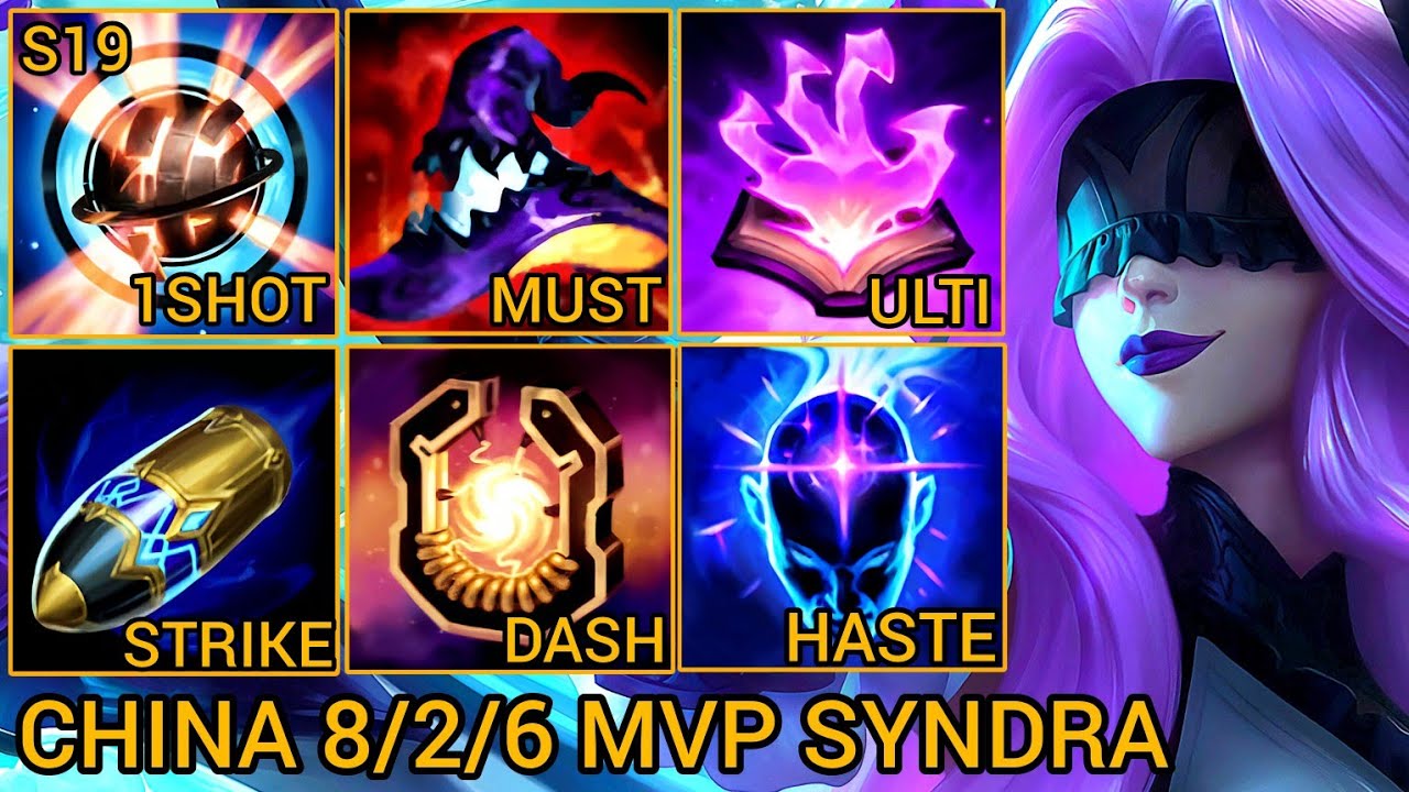 Sovereign Syndra MVP Mid Lane 8/2/6 - China Wild Rift New Build & Runes By Tiarty