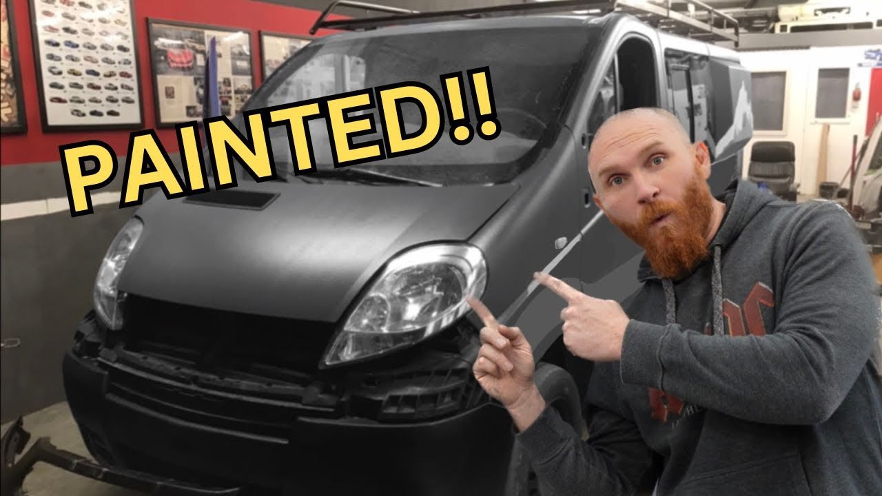 Painting my van with Upol raptor. Trafic Campervan conversion | pt6
