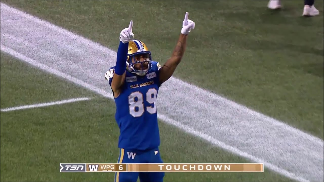 Winnipeg Blue Bombers Kenny Lawler All Touchdowns As A Blue Bomber