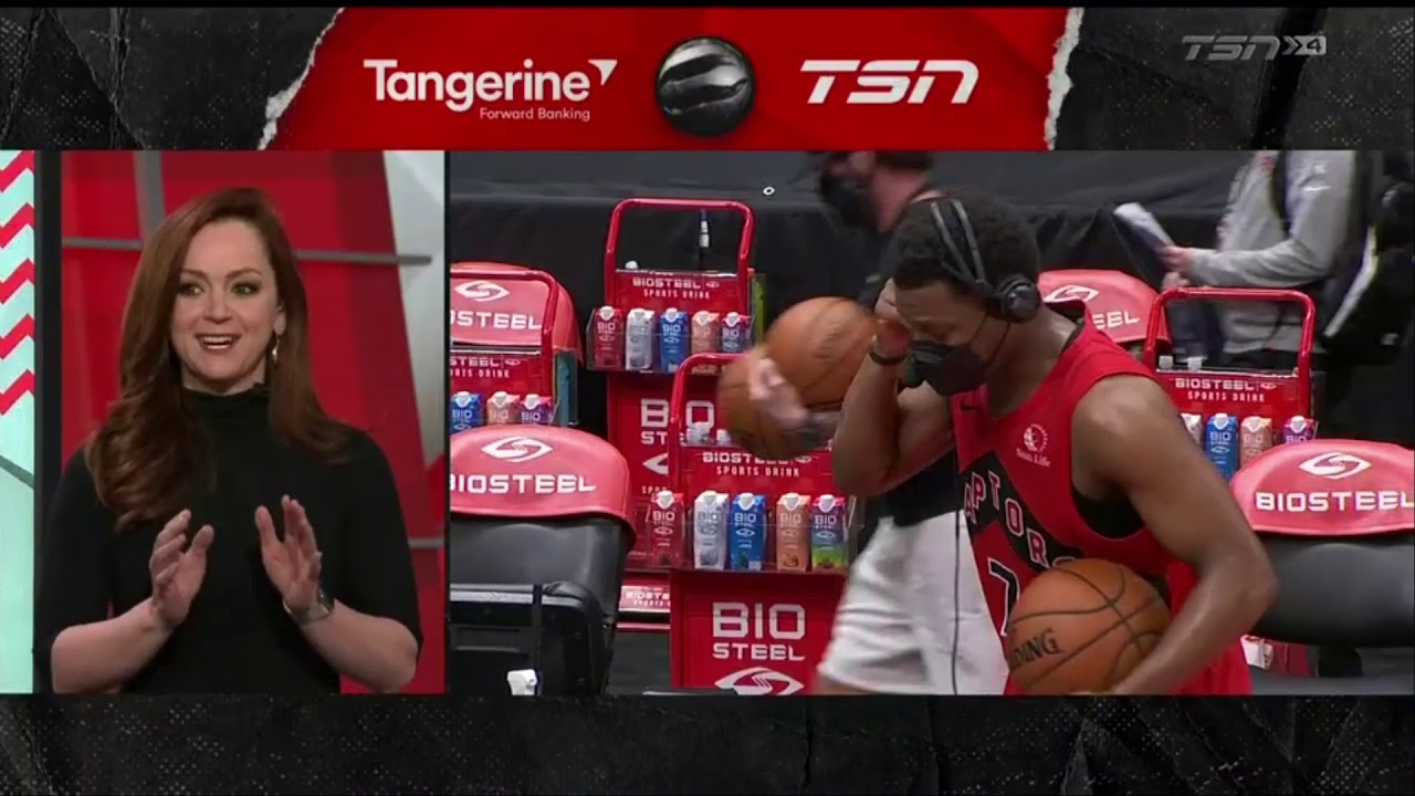 Kyle Lowry swears live in the interview...then swears again