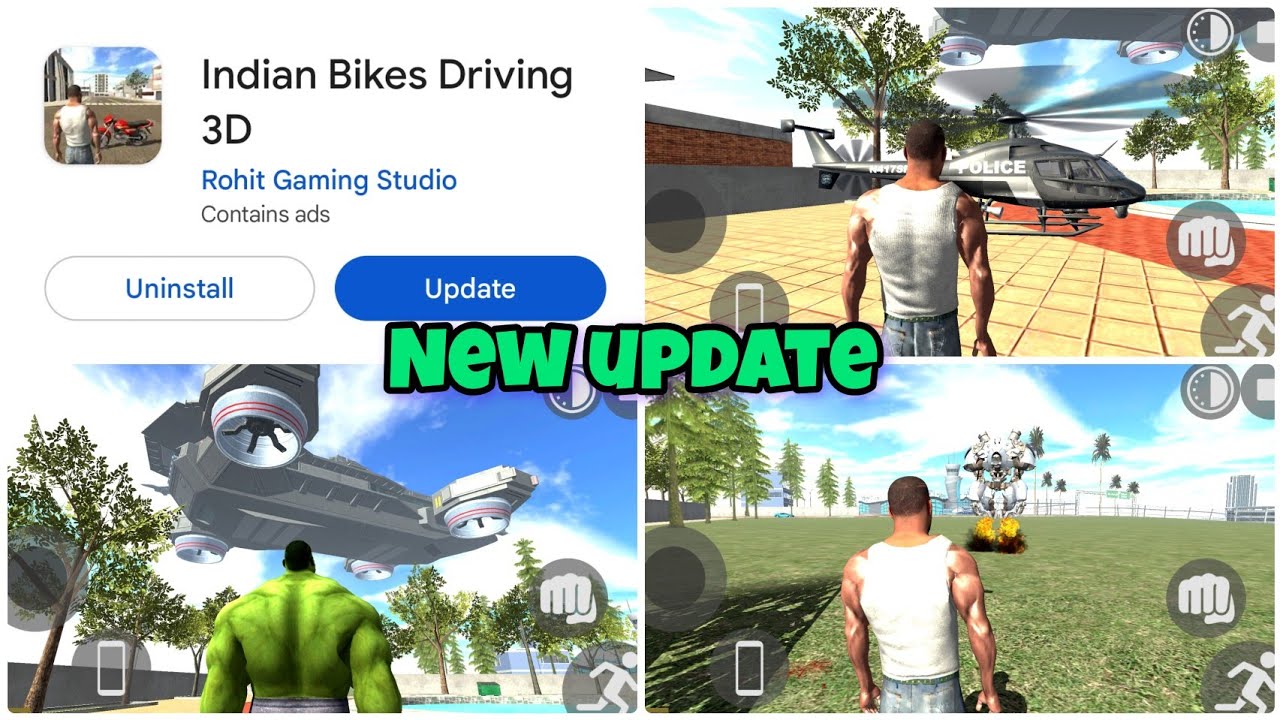 Indian bike driving 3d new update new robot ai add hericerrir game Craze Uday 