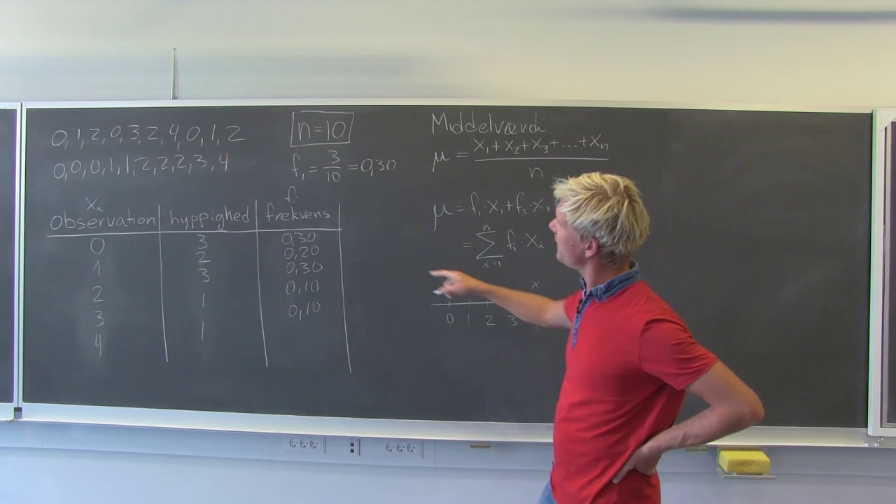 Statistik 2: Middelværdi, varians og spredning