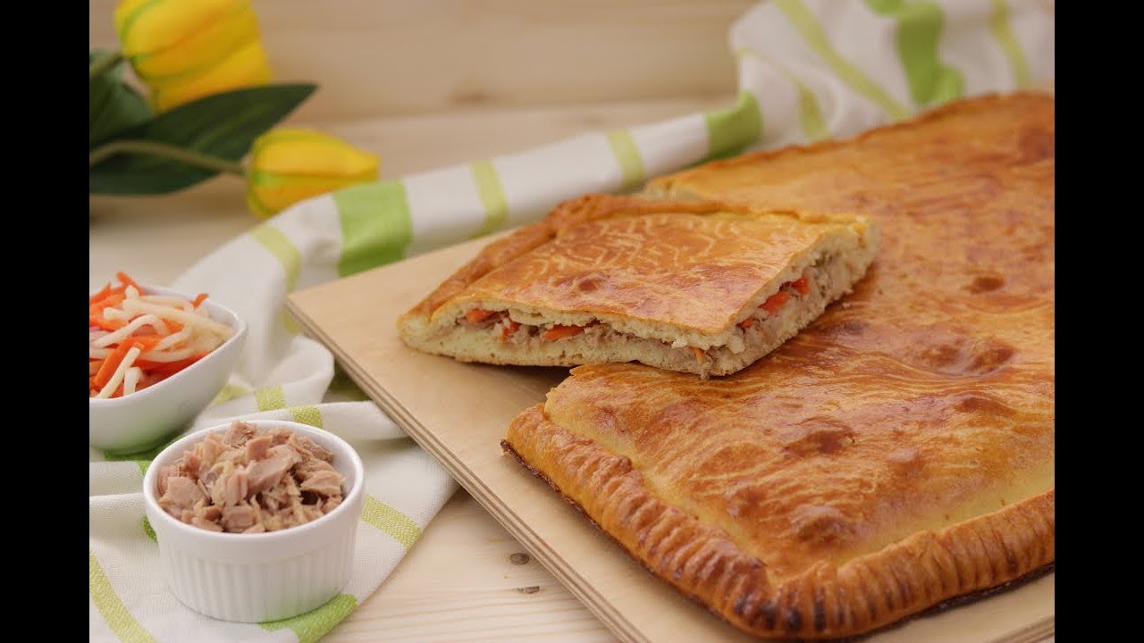 PIZZA RUSTICA RIPIENA tonno e sottaceti | Ricetta facile e veloce | easy rustic pizza
