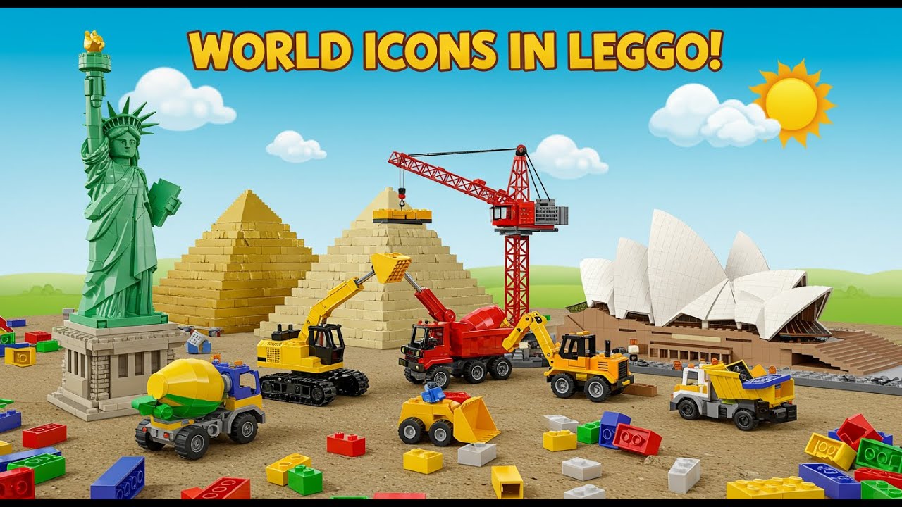 Building Iconic Landmarks with LEGO! 🧱 Statue of Liberty, Pyramid & Sydney Opera House