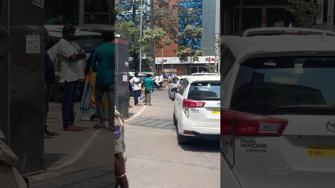 CM KCR Daughter MLC Kavitha High Security Convoy in Hyderabad #shorts