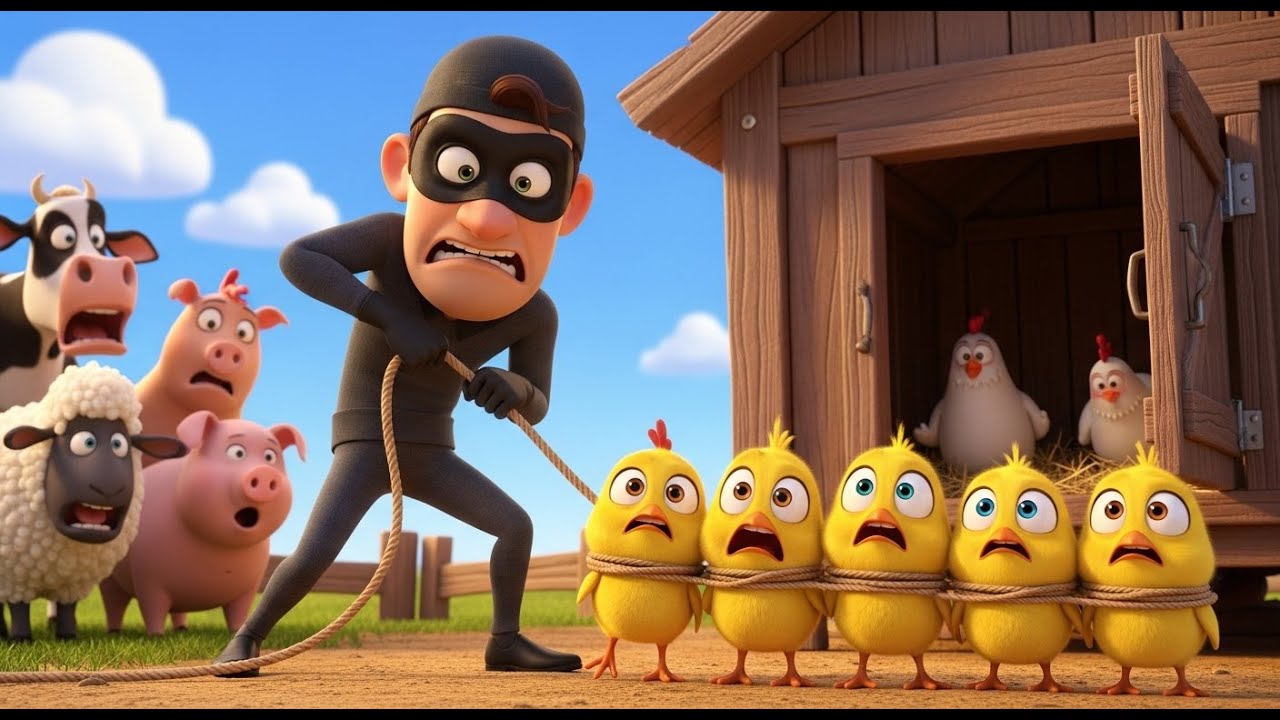 🐥 Farm Thief Fun! Old MacDonald and the Mystery Chicks | Kids 3D Animation