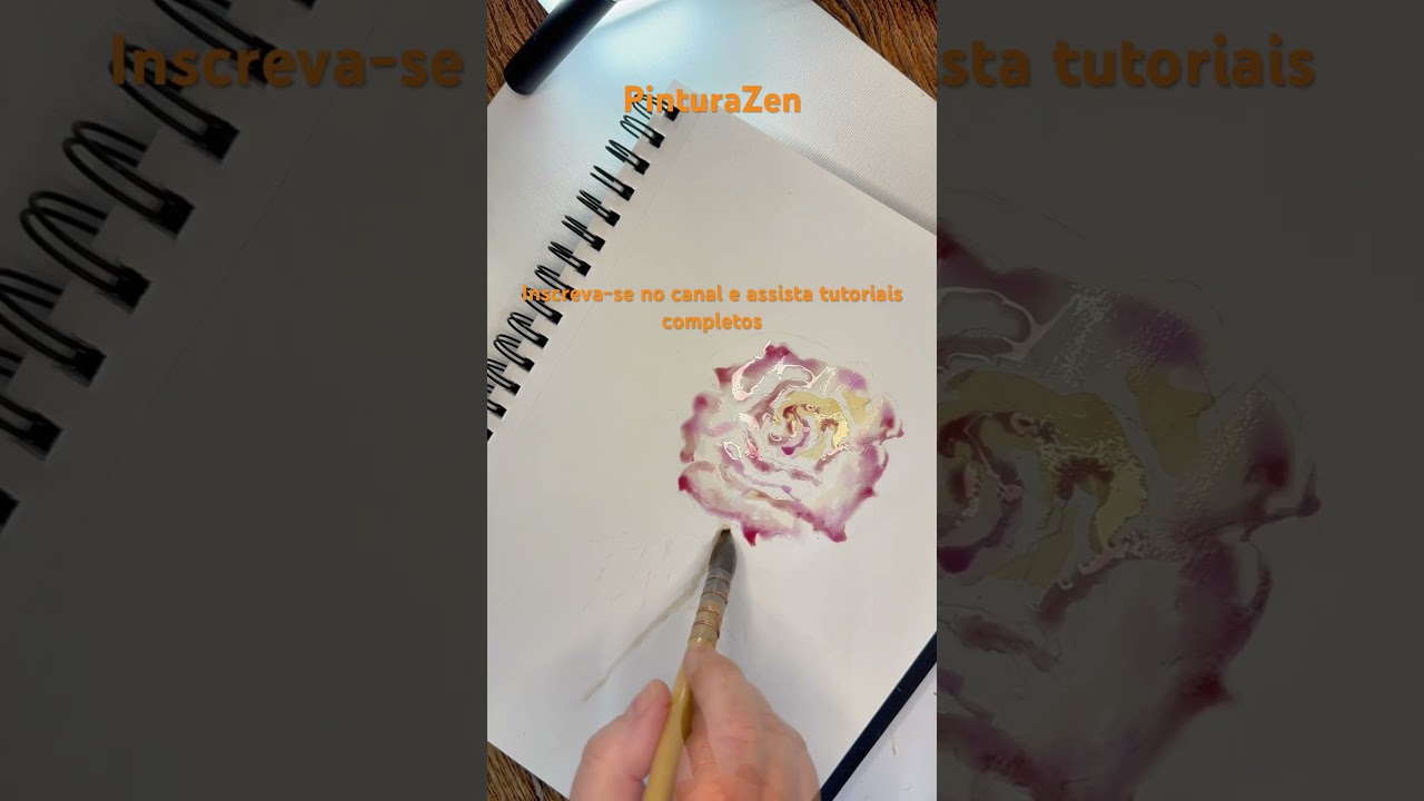 T&eacute;cnica aguada @ondevivemasblythes  #aquarela #flores #tutorialpintura #inscreva_se