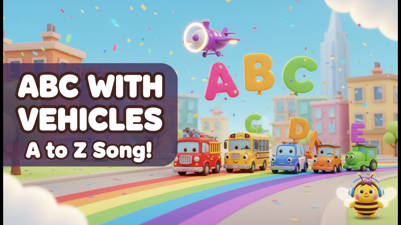Alphabet A to Z with Vehicles 🚗 | Fun ABC Song for Kids | Learn Letters Fast #kidssongs