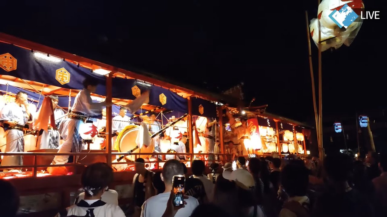 【生配信】臼杵祇園まつり2024 曳き出し(曳出) 「辻出会い」